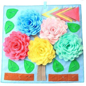Vocheer | Dog Snuffle Mat | Multi-colored Flowers | Interactive Mat | New